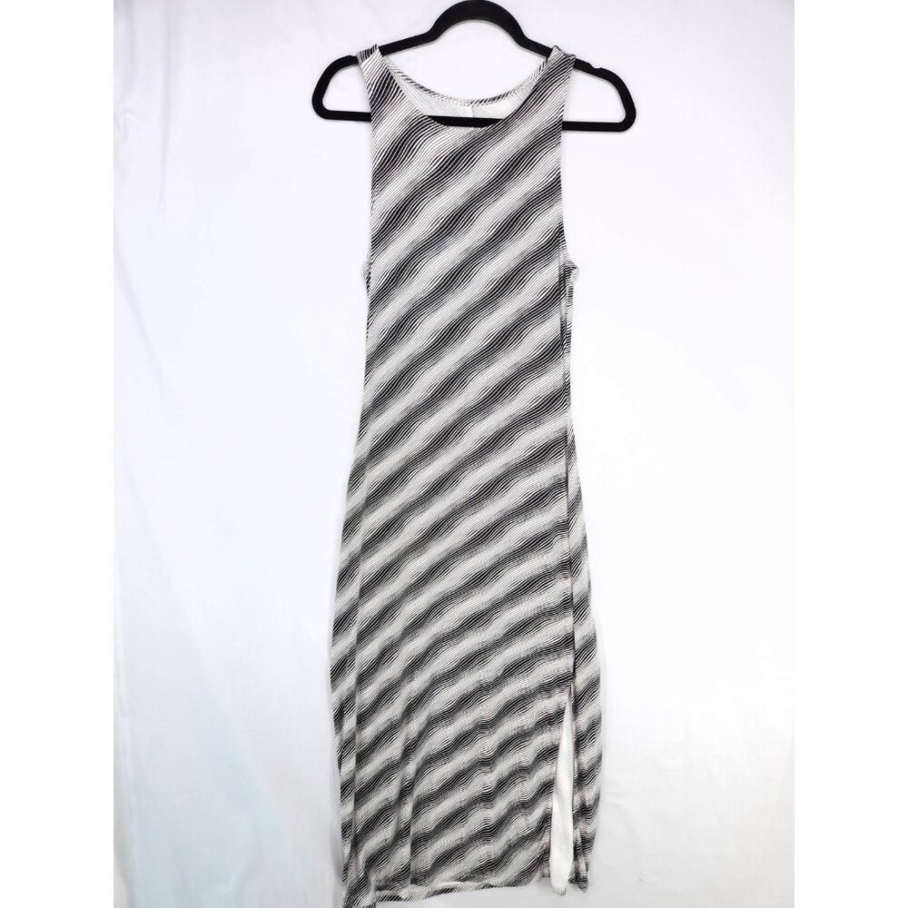 Everlane Tank Dress Size Small Sleeveless Midi Side Slit Coastal Casual Striped